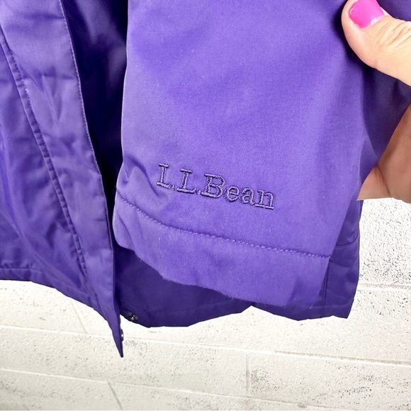 LL Bean Women's Size Small Winter Warmer Insulated Coat Hooded Mid-Length Purple - Picture 7 of 11